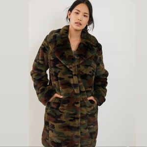 Sanctuary Faux Fur Camo Coat